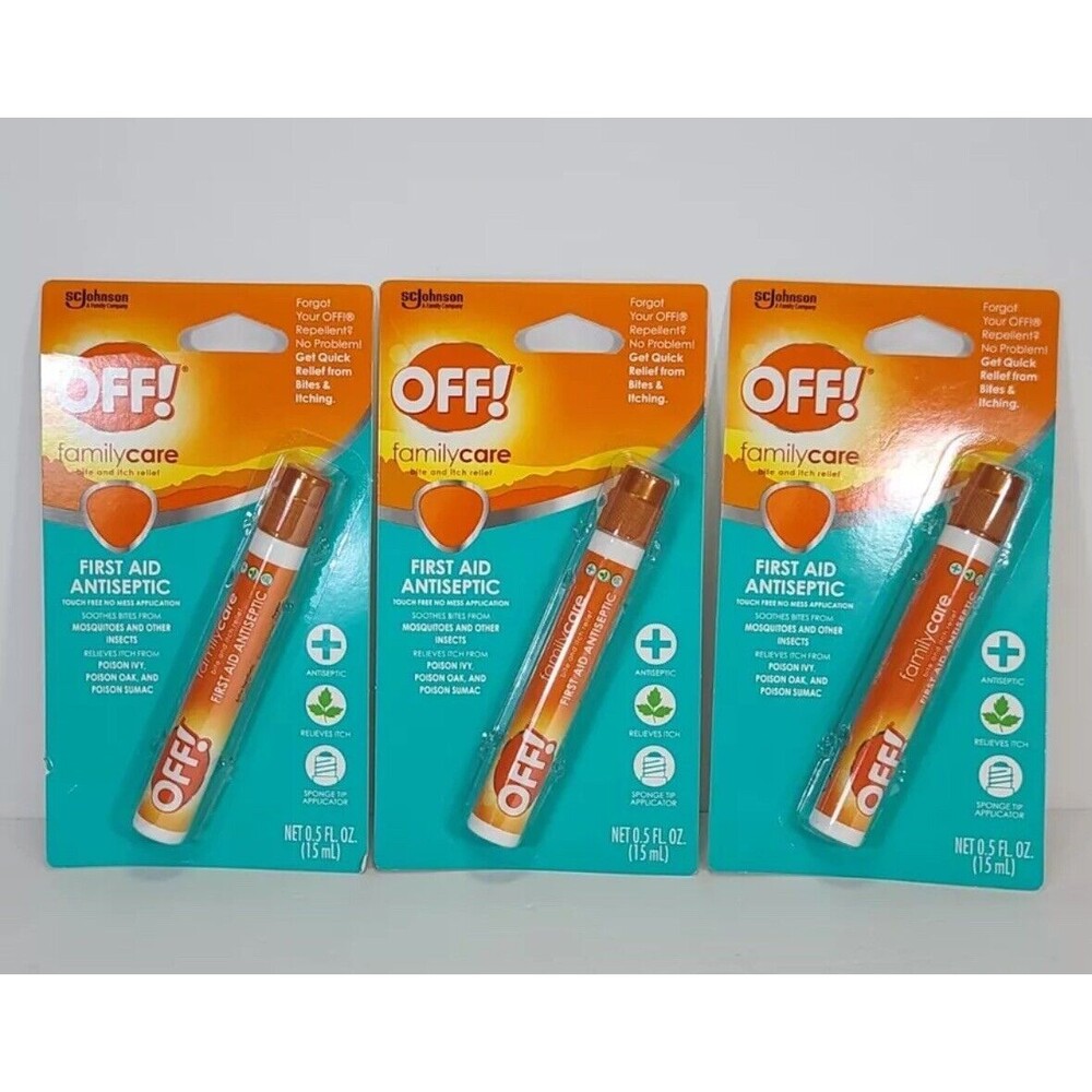 OFF! FamilyCare Bite and Itch Relief Pen Exp 2026 First Aid Antiseptic Lot Of 3
